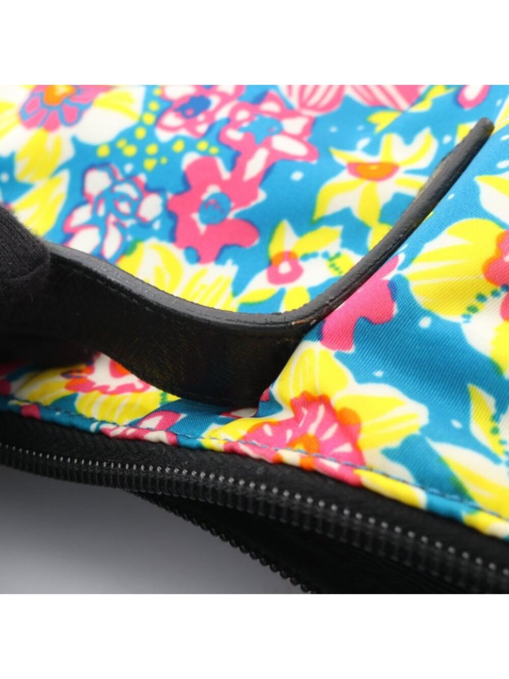Prada Tote Tessutat Floral 2-Way Multi Nylon Saffiano Leather Triangle Logo - Picture 7 of 10